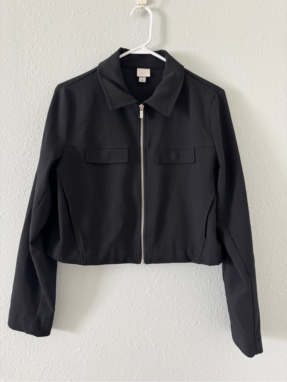 a new day Black Zip-Front Utility Jacket